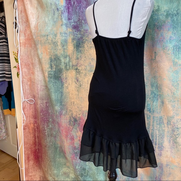 📌 Grace & Lace Asymmetrical Cotton Blend Mini Dress Adjustable Spaghetti Straps - Picture 6 of 6
